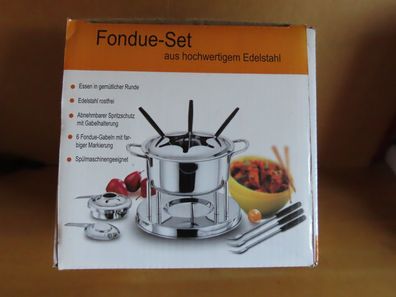 Fondue-Set aus hochwertigem Edelstahl OHNE Brenner