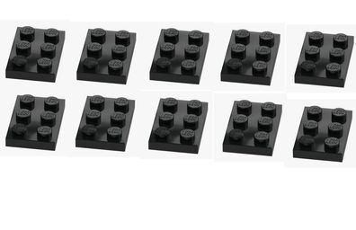 LEGO 10x Platte 2x3 Schwarz 3021 302126 Black Plate Bausteine Baustein