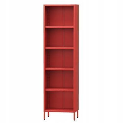 Jan Nowak Bücherregal 4 höhenverstellbaren Einlegeböden 50 x 180 x 35 cm Rot