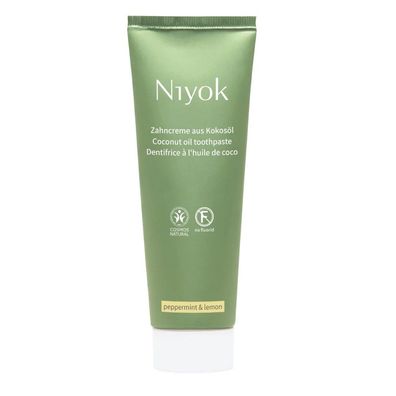 Niyok Zahncreme mit Kokosöl "Pfefferminze & Zitrone"