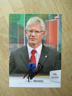 DEB Präsident des Deutschen Eishockey Bunds Franz Reindl - handsigniertes Autogramm!!