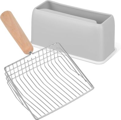 Metall-Katzenstreuschaufel, Edelstahl-Katzenstreuschaufel (6,9 × 5,5 Zoll)