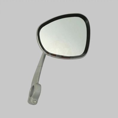 Oldtimer Lenker-Klemmspiegel Nierenform Aluminium für MZ, imson, WL rechts
