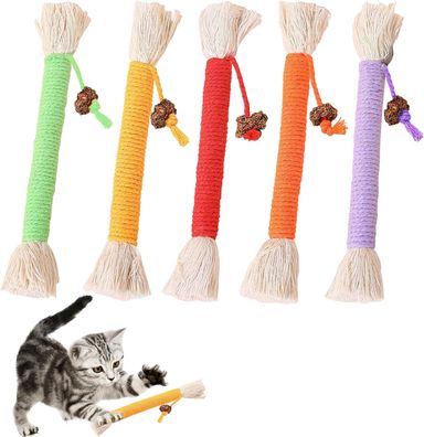5er-Set Kauspielzeug für Katzen, 5,9-Zoll-Katzenminze-Spielzeug, Zahnpflege-Spielzeug