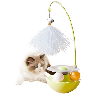 Katzenspielzeug mit abnehmbarem Schaukelspielzeug - interaktives 3-in-1-Katzenspielze