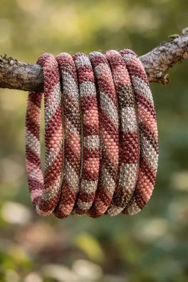 Armband Roll-Armbänder Bordeaux Taupe Silber Unisex Trend Sommer 2026 Biba