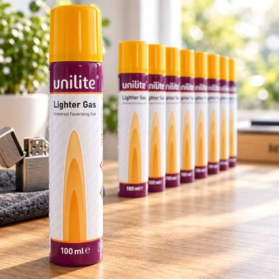 Feuerzeuggas 8 mal 100 ml Kartusche zum nachfüllen