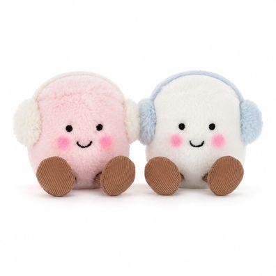 Jellycat Amuseables Toastie Pink and White Marshmallows Plueschduo