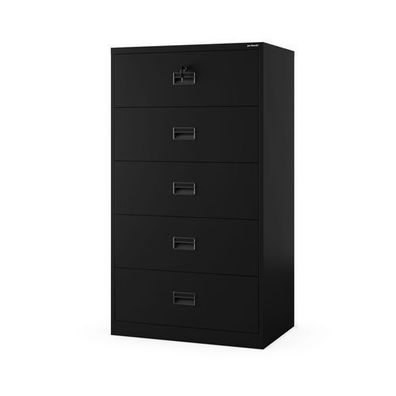 Schwarzer Aktenschrank aus Metall: SARA XL V5, 900 x 1620 x 600 mm