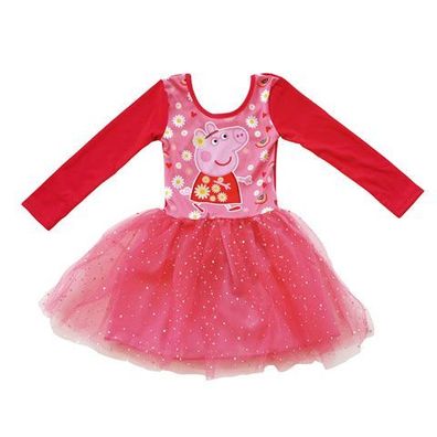 Peppa Pig Kleid in Rot mit langen Ärmeln – Ideal für Mädchen von 2-6 Jahren