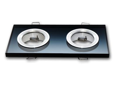 LED line® Einbaustrahler x2 Eckig GU10 Einbauleuchte 150x75mm Bohrloch