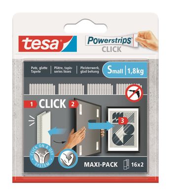 TESA Powerstrips "Click" 4x2 Stück 666301