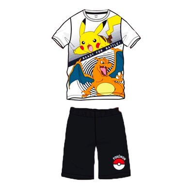 Pokémon shortama aus Baumwolle Kurzer Schlafanzug Homewear Nachtanzug Pyjama für