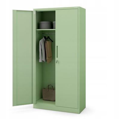 Metallschrank Aktenschrank Werkzeugschrank 185x90x45 cm Pastellgrün