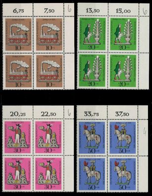 BRD 1969 Nr 604-607 postfrisch Viererblock ECKE-ORE X8329CE
