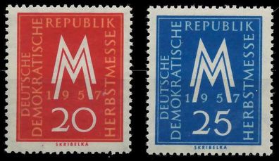 DDR 1957 Nr 596-597 postfrisch SBA08FE