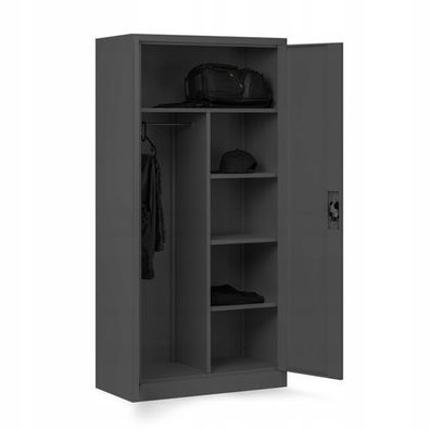 Metallschrank Aktenschrank Werkzeugschrank 185x90x45 cm Anthrazit