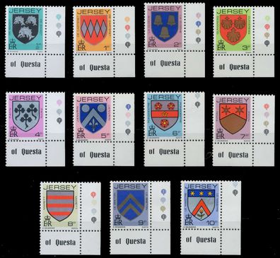 JERSEY 1981 Nr 242A-252A postfrisch ECKE-URE XAE275A