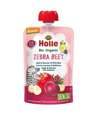 6x Holle Zebra Beet - Apfel & Banane mit Rote Bete 100g