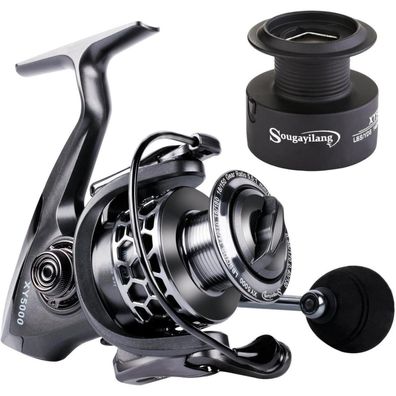 Sougayilang Angelrolle 13 + 1BB ultraleicht Aluminium Spinnrolle Ersatzspule