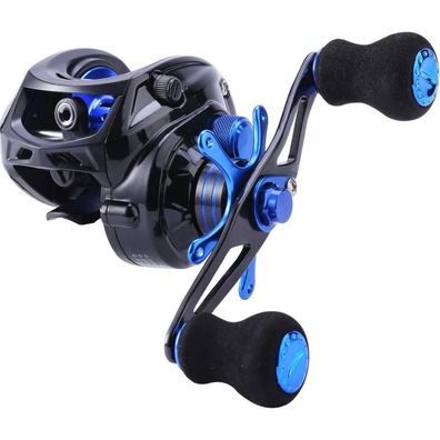Baitcasting Angelrolle 7.0:1 Carbon Fiber Drag 9 + 1 Lager Dual Magnetic Bremsen