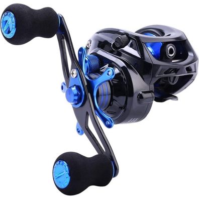 Baitcasting Angelrolle 7.0:1 Kohlefaser 9 + 1 Kugellager Magnetverschluss