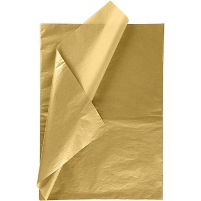 25 Blatt Gold Metallic Seidenpapier Geschenkpapier 50x70 cm