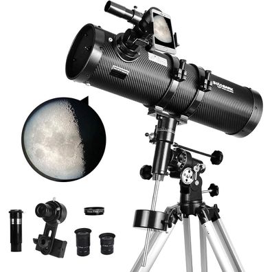 Professionelles Teleskop 130EQ Newton-Reflektor für Astronomie, mit Zubehör