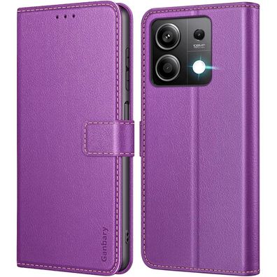 Ganbary Redmi Note 13 5G Hülle Violett in Lederoptik