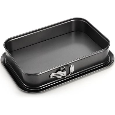 Rechteckige Antihaft-Käsekuchenform 39,3 x 27,8 cm Schwarz