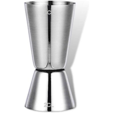 Cocktail Messbecher 2CL 4CL Doppelter Jigger Edelstahl Bar Zubehör
