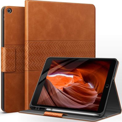 AUAUA iPad 9.8.7. Gen 10.2 Zoll Hülle Apple Stifthalter Schlaf/Aufwach PU Leder