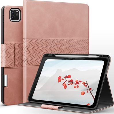 AUAUA iPad Pro 12.9 Zoll 2022/2021/2020/2018 Hülle Stifthalter Auto Schlaf PU