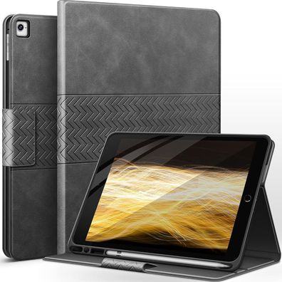 AUAUA iPad 9.7 Hülle 2018/2017 Pro Air 2/1 Stifthalter Magnet Grau