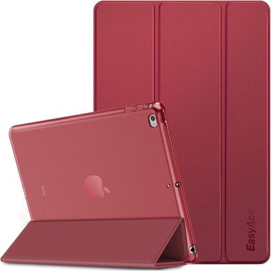 EasyAcc iPad Air 2 Hülle Dunkelrot Matt Rückseite Stand Funktion