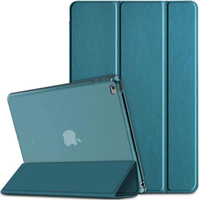 EasyAcc iPad Air 2 Hülle Ultra Dünn Transluzent Matt Rückseite Abdeckung Peacock