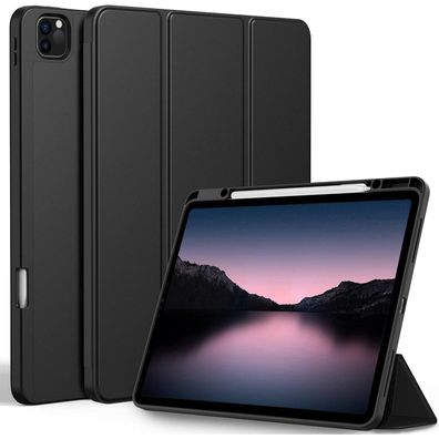 EasyAcc iPad Pro 12.9 Hülle Stifthalter TPU Standfunktion Schwarz