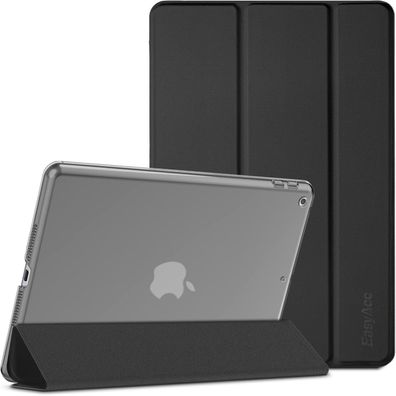 EasyAcc iPad Hülle 9. 8. 7. Generation 10.2 Zoll - Ultradünn Transparent Schwarz