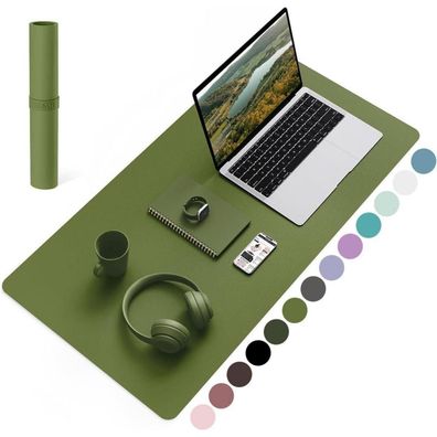 Schreibtischunterlage Mauspad Leder Wildleder Office Mousepad Laptop 80x40cm