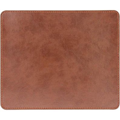 Mousepad Gaming Office 24x20x0,3 cm Leder Optik rutschfest Braun