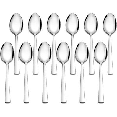 Herogo 12 Stück Edelstahl Suppenlöffel 20cm Set Tafellöffel Spülmaschinenfest