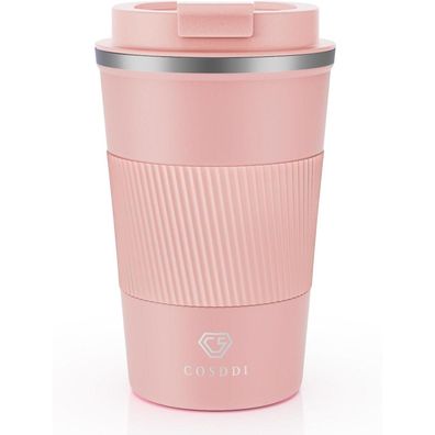 CS COSDDI Thermobecher Edelstahl Isolierbecher 380ml Vakuum Travel Mug