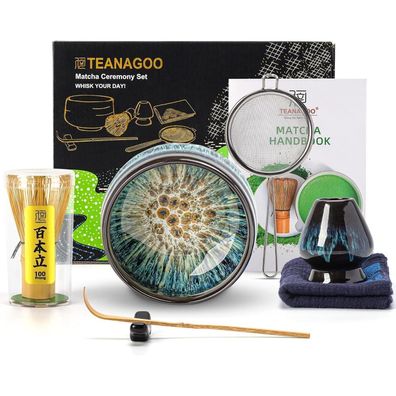 Matcha-Tee-Set Matcha-Schale Matcha-Bambusbesen Set 7-teilig