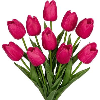 20er Set Künstliche Tulpen Latex Blumen Deko Real-Touch Kunstpflanze 34cm Home