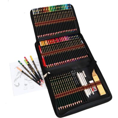 Buntstifte Malset Skizzierstifte Set 72-teilig Profi Art Kit Bag