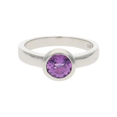 Damen Ring mit echt Amethyst Silber 925 JL10-07-3697