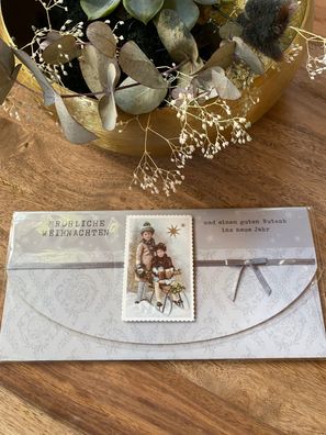 Tolle Weihnachtskarte - Fröhliche Weihnachten und einen guten Rutsche ins neue Jahr