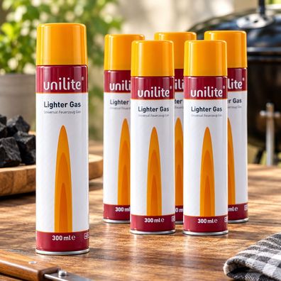 Feuerzeuggas zum Nachfüllen 6 x 300 ml