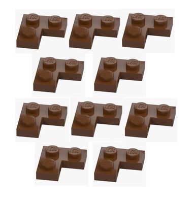 LEGO 10x Eckplatte 1x2x2 Braun 2420 4211257 Reddish Brown Ecke Plate Corner 2x2