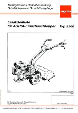 Betriebsanleitung für den Agria Type 3500
